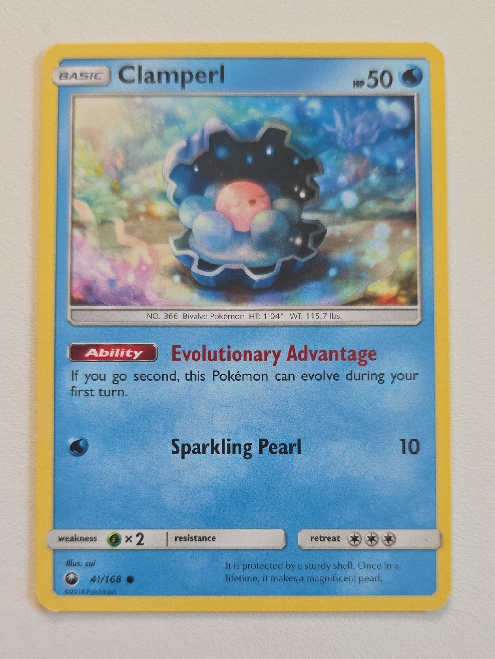 Pokemon Clamperl Card